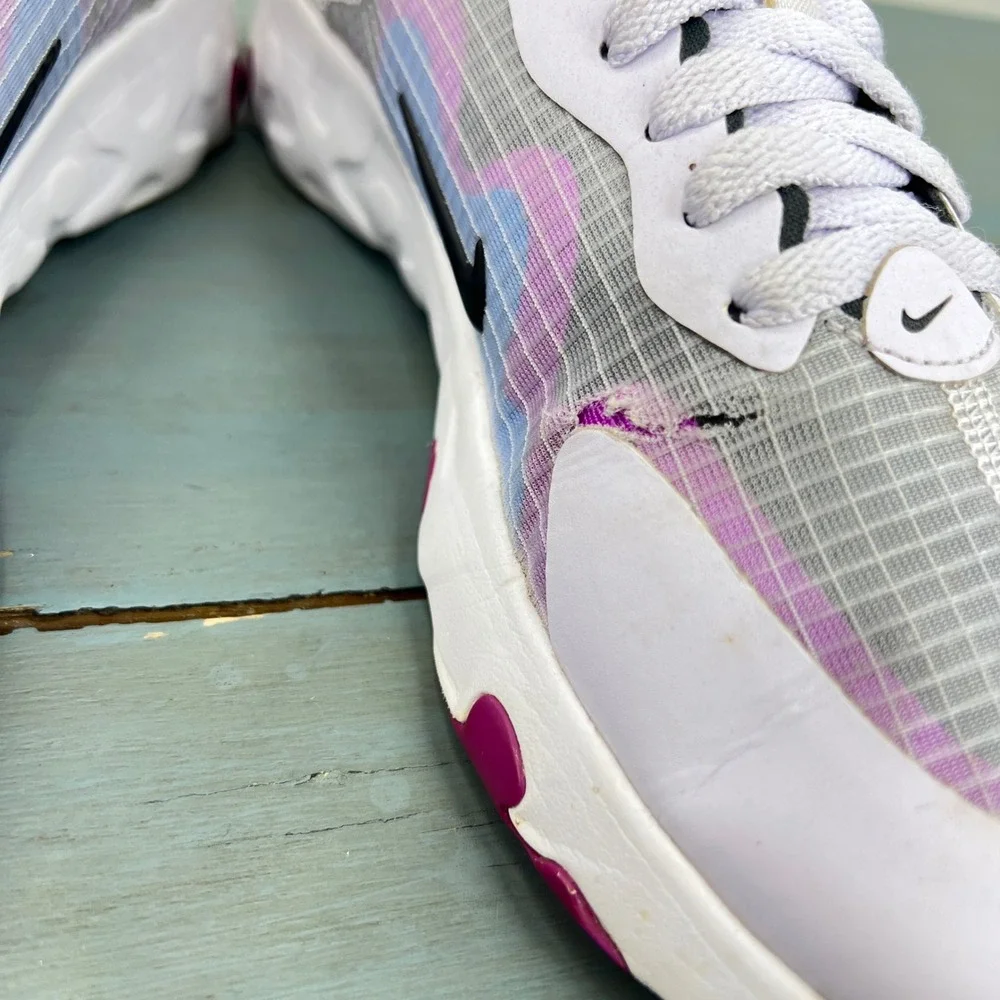 Nike Renew Element 55 White Black Psychic Purple BQ4152-500 Womens 8.5